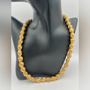 Trifari Vintage Gold Tone Beaded Necklace
